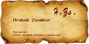 Hrobak Zsombor névjegykártya