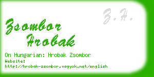 zsombor hrobak business card